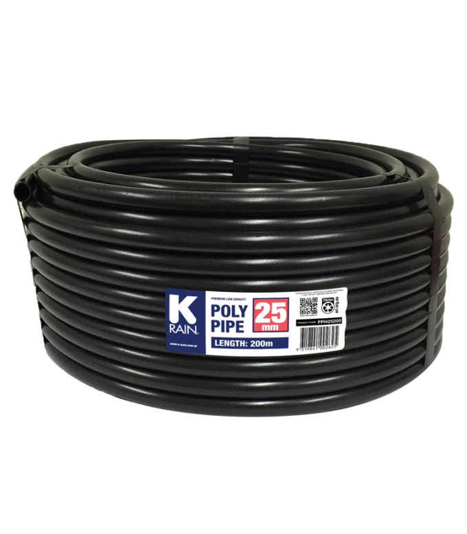 25mm x 200m K-Rain Poly Pipe