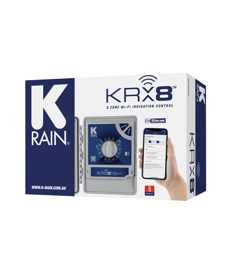 KRX8 wifi 8 zone irrigation controller packaging